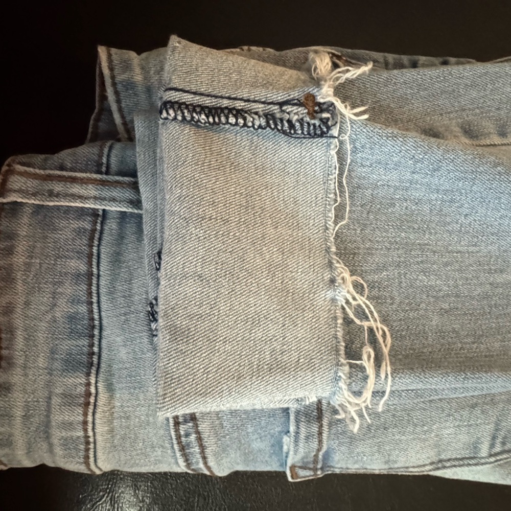 Light Blue Distressed Women's STS Blue Ankle Raw Hem Skinny Jeans.sized 25 - Picture 5 of 8